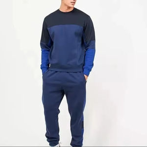 Unisex 2-Piece Jogger Pullover Hoodie Sweatshirts Set Customized Cotton <b>Crewneck</b> Plus Size Women's & Men's Tracksuit - Product Image 1