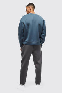 OEM personalizado Unisex Oversize Drop Shoulder Scooba deportes cuello redondo sudaderas con capucha 100% algodón para el invierno - Product Image 2