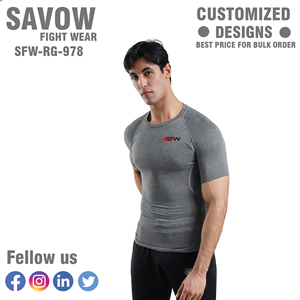 Wholesale Custom Men Rash Guard Compression Shirt MMA BJJ <b>Surf</b> Training Quick Dry UV Protection Top OEM - Product Image 6