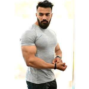 Nouveau T-shirt de sport en maille pour homme - Col rond Respirant Séchage rapide Performance Écologique Manches courtes - Product Image 5