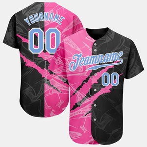 100 poliéster 3D sublimación impresión Jerseys jóvenes adultos de talla grande béisbol y softbol Jersey ropa deportiva uniforme camisetas - Product Image 2