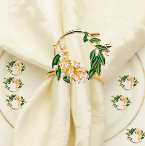 Anneaux de serviette en métal bien faits pour un usage quotidien ou de luxe disponibles en lots en gros pour des cadeaux - Product Image 3