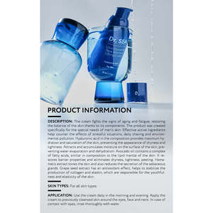 Crème de nuit ultra-hydratante pour hommes Dr. SEA Cosmetics, visage et yeux, 50 ml, acide hyaluronique, effet liftant, certifiée GMP, blanchissante, anti-rides - Product Image 6