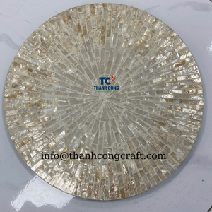 ถาดมุกคุณภาพสูง ราคาโรงงาน ถาดเสิร์ฟมุก แผ่นรองจานมุก สำหรับตกแต่งบ้าน ชุดอาหาร - Product Image 1