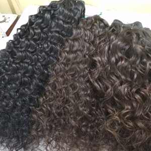 Authentic Temple Collected Virgin Indian <b>Remy</b> <b>Human</b> <b>Hair</b> <b>Extensions</b> 8 Inches Machine Double Weft Raw Bundles Wig Weft Factory - Product Image 2