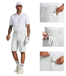 ... Pantalones cortos de Golf para hombre, Colección 2025, ropa deportiva ligera de estilo veraniego con ajuste personalizado para uso en exteriores, comodidad - Product Image 3