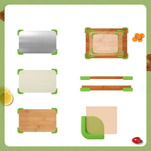 4PC 실리콘 도마 발 절단 부상 방지 미끄럼 방지 도마 스탠드 주방 프로텍터 홈 장식 - Product Image 5