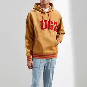 Sudadera con capucha de toalla de chenilla de algodón 100% al por mayor, bordado personalizado, secado rápido, transpirable para hombres, servicio OEM, cuello con capucha, logotipo frontal - Product Image 4