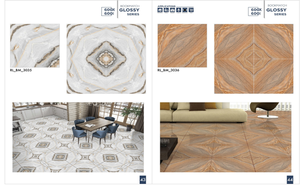 Design moderne 600x600mm Carreaux de porcelaine émaillée polie Planchers d'intérieur Sol extérieur Design aspect marbre - Product Image 2