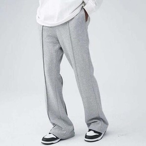 Pantalons pour hommes design dernier cri OEM nouveau 2024 pour la rue Stock coton pull évasé pantalon pour hommes droit empilé, rayures incurvées - Product Image 5