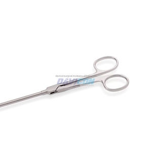 กรรไกรขนาดเล็กสแตนเลสสำหรับการผ่าตัดผ่านกล้องทางหน้าอก ใบมีดคมแบบตรง 1 ซม. ปลายทู่ ขนาดแกน 5 มม. ด้ามจับแบบวงแหวน ขนาด 6.5 นิ้ว (16.5 ซม.) - Product Image 4