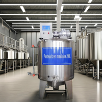 Réservoir de pasteurisation en acier inoxydable 200L de haute qualité pour les produits laitiers, la bière, les jus et la transformation des aliments
