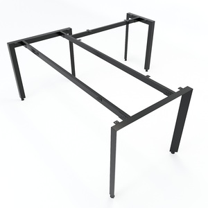 Système de conception industrielle de style L avec pieds de table et sièges, concept Trian, 180x160, assemblage requis pour les armoires d'hôpital - HCTA019 - Product Image 1