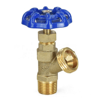 Válvula de Drenaje para Calderas de Latón Fundido de Alta Calidad, Personalizable, Disponible en Fábrica, 125 PSI WOG, 3/4" FIP X 3/4" MHT