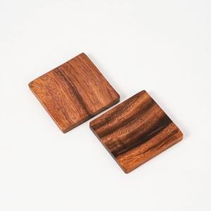Wholesale Eco-Friendly <b>Square</b> <b>Wooden</b> Coaster Classic Design Customizable ILAHI's Brand Tabletop Protective Accessory Home Hotel - Product Image 1