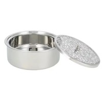 Plat de cuisson isotherme pour fondue, fait main, design moderne et luxueux, en acier inoxydable durable, compatible induction