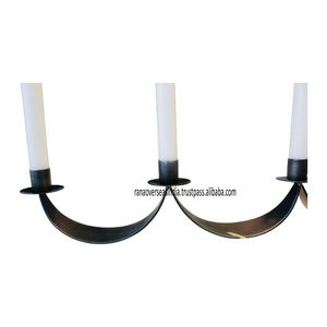 Venta al por mayor de fábrica, soporte de vela de hierro para 4 velas, duradero y elegante para decoración navideña rústica Vintage de Rana Overseas Inc - Product Image 6