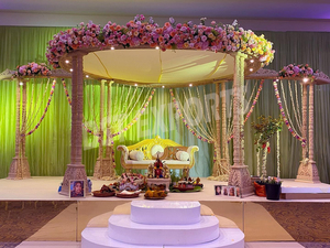 Mandap de Ganesha Tallado en Fibra para Bodas Hindúes, Decorativo, Texas, Reino Unido - Product Image 4