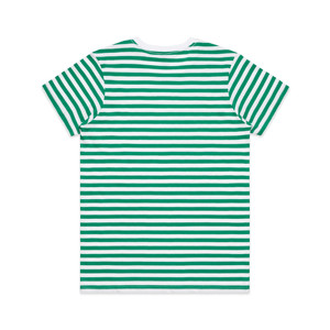 Camisetas a rayas con Logo hecho a medida para mujer, camisetas de Color sólido con cuello redondo, camisetas de manga corta a rayas regulares, venta al por mayor - Product Image 2