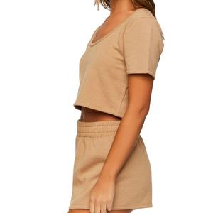 Ensemble court de haute qualité, ensemble deux pièces, t-shirt à manches courtes et short, nouveau style d'été pour femmes, ensemble deux pièces 2026 - Product Image 2