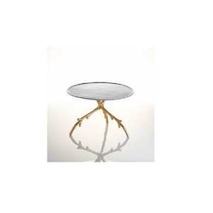 Support à gâteau en marbre 12 "avec base en métal pour les mariages et les fêtes fournitures de fête chaudes vente en gros - Product Image 4