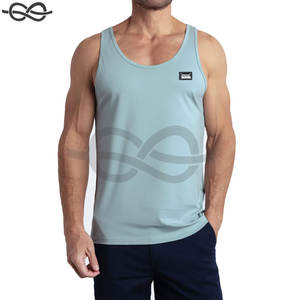 Débardeurs à capuche côtelés en mélange de coton de haute qualité, séchage rapide, respirants, pour hommes, couleur OEM, pour la gym et l'entraînement estival, emballage en sac OPP, direct usine - Product Image 2