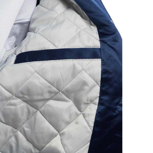 Chaqueta universitaria de béisbol de satén para hombre, chaquetas, parches bordados, diseño personalizado, chaqueta de béisbol universitaria de manga larga para hombre - Product Image 2