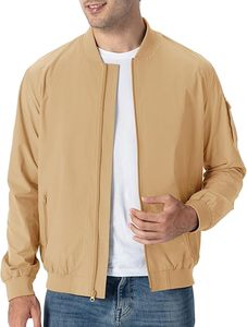 Chaqueta Clásica Formal de Camuflaje con Revestimiento Taslan para Hombre, Resistente, Ligera, Impermeable, Cortavientos, Cómoda, Estilo Bomber - Product Image 5