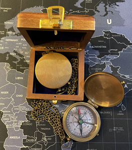 Chi Phí Thấp Hàng Hải Brass Bài Thơ Hải Lý Brass La Bàn Chữ Thập Hộp Gỗ Handmade Chỉ Quà Tặng Khuyến Mãi Công Ty Cá Nhân - Product Image 4