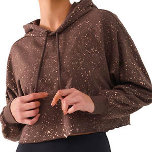 Ropa de calle Venta caliente Mujeres Crop Top Sudaderas con capucha Hecho en material de alta calidad Mujeres Crop Top Sudaderas con capucha - Product Image 3