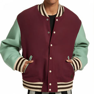 La última chaqueta Varsity de lana con estilo para hombres, tipo de cierre, bolsillos con botones, chaqueta Varsity Bomber de béisbol universitario Letterman para hombres - Product Image 1