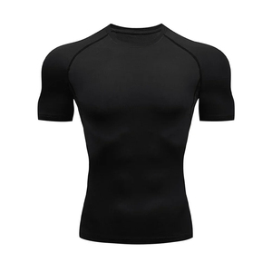 Fitness séchage rapide course t-shirt pour hommes hauts d'entraînement hommes musculation sport Compression chemise été o-cou t-shirt - Product Image 2