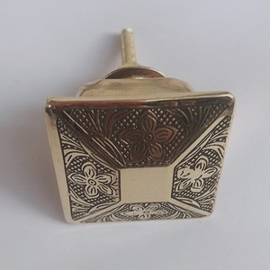 Poignées de porte en laiton décoratives faites à la main indiennes et boutons de tiroir d'armoire quincaillerie fantaisie pour la cuisine - Product Image 5