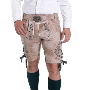 ชุดบาวาเรียนมาใหม่สำหรับผู้ชาย กางเกงขาสั้น Lederhosen แบบดั้งเดิมสำหรับเทศกาล Oktoberfest กางเกงขาสั้นสั่งทำพิเศษ - Product Image 1