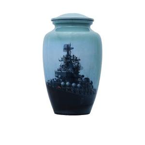 โกศใส่เถ้ากระดูกของผู้ใหญ่สีขาวมีสไตล์โกศสำหรับขี้เถ้าของมนุษย์งานแฮนด์เมด - Product Image 4