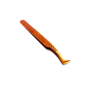 Pince à épiler pour extension de cils OEM 45/75/90 degrés Nano Grip avec logo personnalisé vente en gros pince à épiler en fibre à pointe pointue avec logo imprimé - Product Image 5