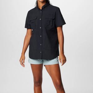 Camisas de manga corta con botones para mujer, camisa informal para mujer - Product Image 3