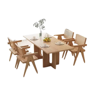 Mobilier de salle à manger pour restaurant, ensemble de salle à manger en bois, ensemble table et chaises au design japonais moderne, prix de gros - Product Image 1