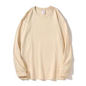 T-shirt vierge uni de haute qualité à manches longues et col rond avec logo personnalisé pour hommes et femmes T-shirt unisexe à manches longues pour hommes - Product Image 4