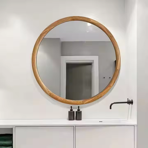 Espejo de decoración de pared con marco de madera de lujo para comedor y sala de estar, decoración del hogar, espejo inteligente de pared de madera de Azora Industries - Product Image 5