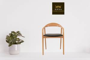 Silla de Comedor Escandinava Moderna y Minimalista, Madera de Teca Sólida, Tapicería de Lino, Ecológica y Duradera para Uso en Interiores/Exteriores y Hoteles - Product Image 5