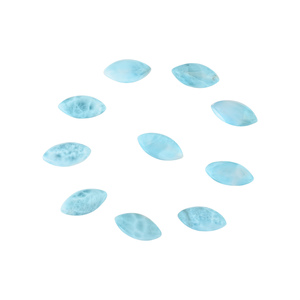 Vente en gros de cabochon marquise 3-21 MM coupe calibrée en forme de marquise pierre précieuse naturelle Larimar en vrac pour la fabrication de bijoux fins - Product Image 2