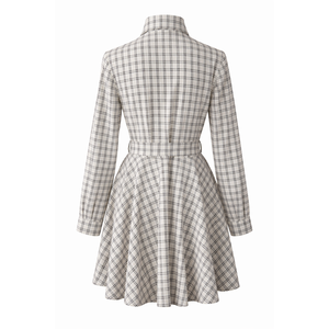 Vestido Camisero Corto de Lino y Algodón con Estampado Sólido, Estilo Swing, Hasta la Rodilla, Tallas XS a Plus Size, Casual, Transpirable, para el Día a Día y Fiestas - ODM - Product Image 2