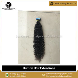 Fournisseur en stock en vrac vendant des cheveux de qualité exceptionnelle 100% bruts non transformés indiens Kinky Curly Tape Extensions de cheveux humains à vendre - Product Image 5