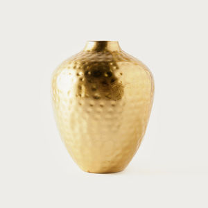 Florero de metal dorado, perfecto para decoración del hogar y decoración de mesa - Product Image 2