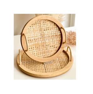 Bandeja de madera de diseño lujoso, té y café Perfecta para servir, bandeja de servidor de galletas para accesorios de utensilios de cocina - Product Image 2