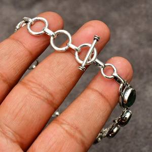 Bracelet en argent sterling 925 fait à la main, style bohème, avec pierre précieuse grenat, élégant, pour tous les jours, cadeau pour elle, maman, fêtes, chrétien - Product Image 4