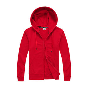 Nouvelle mode pour hommes couleur unie 100% coton décontracté hiver sweat à manches longues surdimensionné polaire à capuche fermeture éclair à capuche nouveau Style - Product Image 2