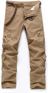 Pantalones DE TRABAJO Cargo para hombre, para correr al aire libre, senderismo, pantalones informales, pantalones vaqueros de algodón impermeables lisos, pantalones de chándal antipersonalizados OEM - Product Image 3