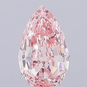 Diamante Cultivado en Laboratorio, Corte Pera, 0.25ct, VS1, Color Rosa Intenso - Product Image 1